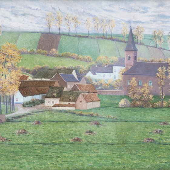 William Degouve de Nuncques - Paysage d’automne à Rosières-Saint-André